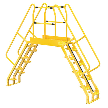 Alternating 8 Step Cross-Over Ladder w/ 56 Degree Step Angle & 44